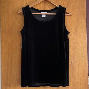Velvet back sleeveless top